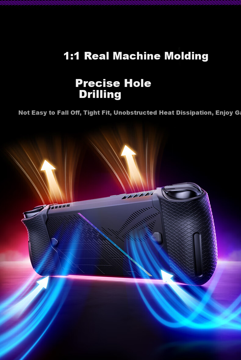 JSAUX Protective Case for ROG Ally X Grip Cover Accessories ASUS ROG Handheld Anti-Slip Black 4