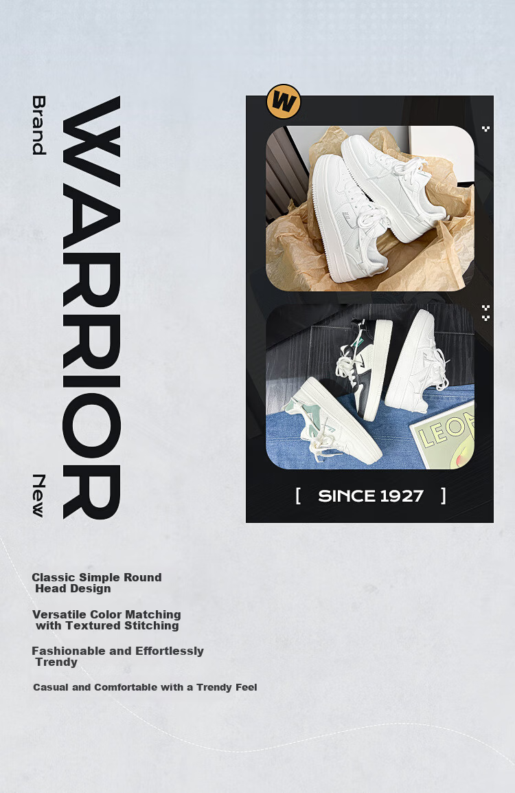 Warrior Official Women's Shoes 2026 Lightweight Fashion Breathable Sneakers Classic Versatile Shoes Women Mint Green Size 35 2