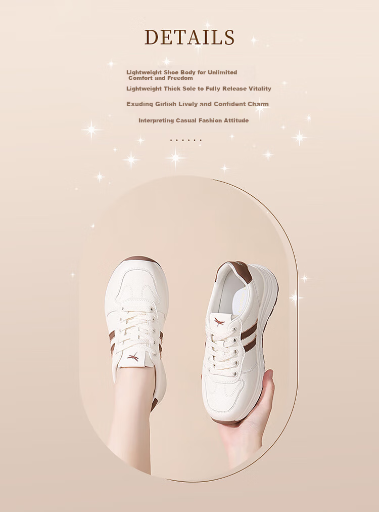 Red Dragonfly Women's Casual Breathable Versatile White Shoes Outdoor Wear-Resistant Lightweight Soft Sole Travel Shoes WXB151381 Beige Brown Size 37 1