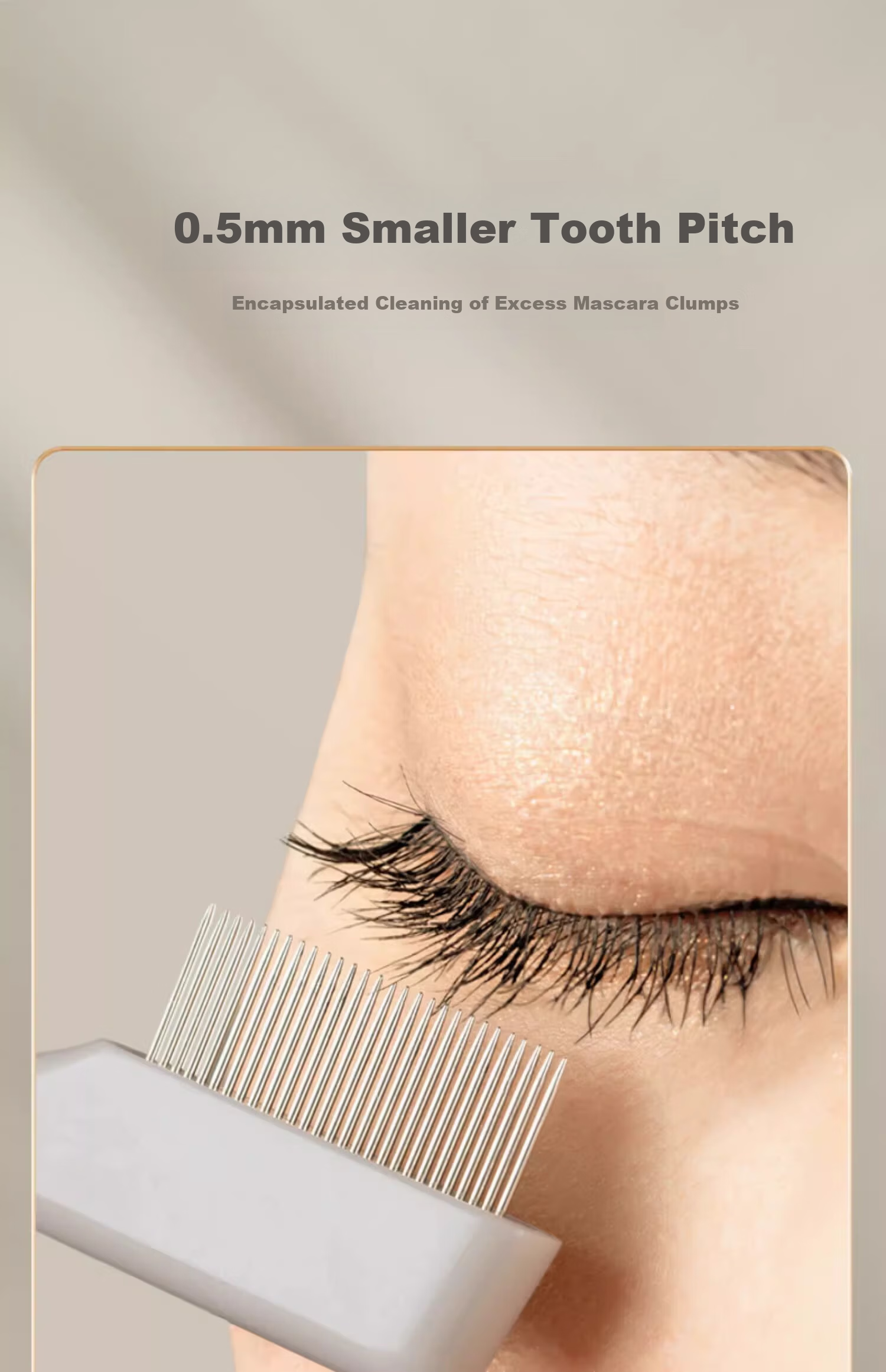 Rownyeon Steel Needle Eyelash Comb Fine Tooth Segmented Fly Leg Remover Eyebrow Comb Lower Eyelash Brush Eyebrow Grooming Brush 5