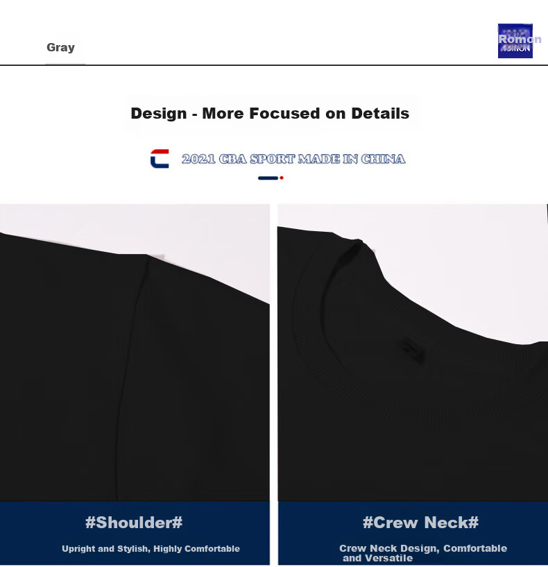 ROMON Men's Sweatshirt, Spring Round Neck Long Sleeve T-Shirt, Base Layer, Trendy Loose Casual Jacket, Men's Clothing, WR White, XL 8
