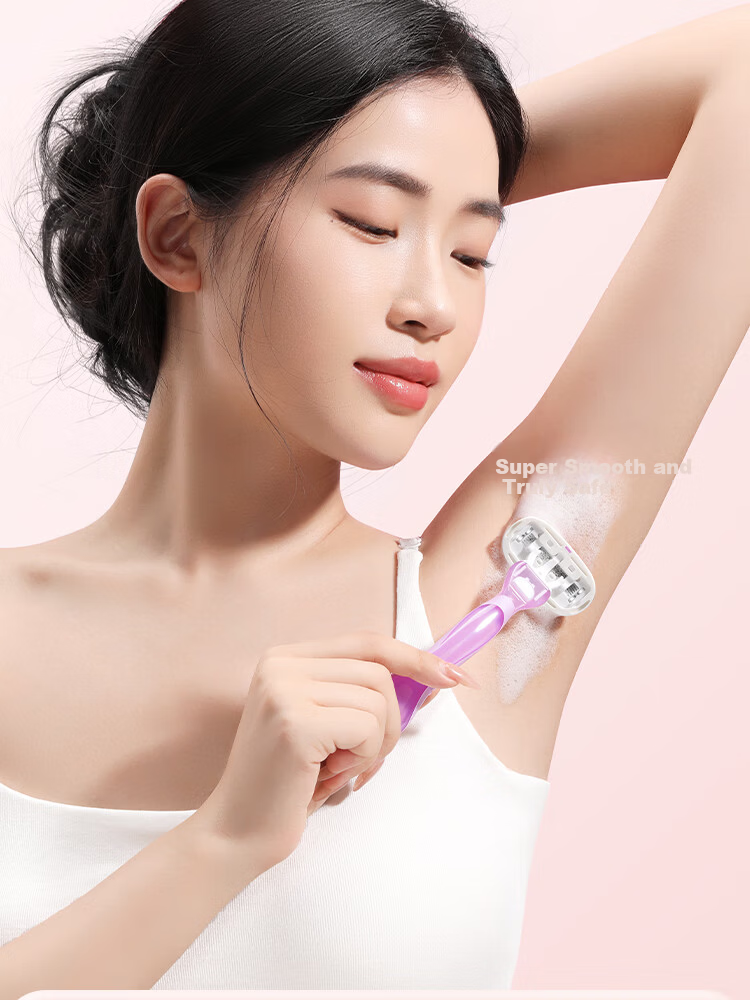 Ouyizi Women's Hair Removal Razor Underarm Hair Remover Leg Hair Shaver Private Area Trimmer Purple 3
