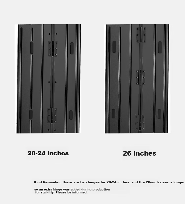 DTA Front-Opening Wide Pull Rod Suitcase for Men And Women, 360° Wheels Travel Luggage Case, Phantom Black Aluminum Frame, 24 Inches 21