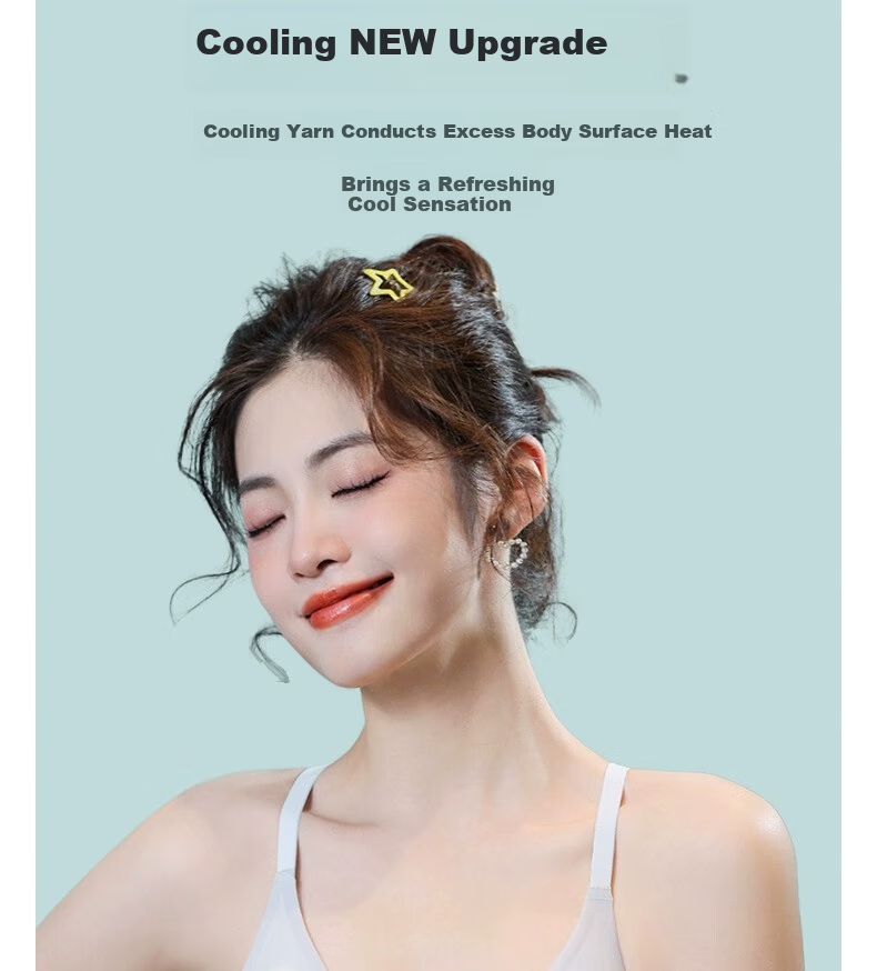 Bingxue Kapok Women's Summer Thin Cool Ice Silk Bra Seamless Back Support Anti-Sagging Small Chest Push-Up Bra 6