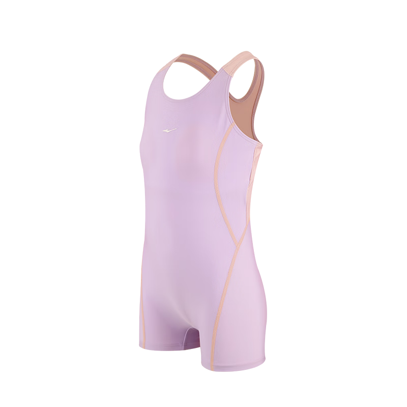 ERKE Girls' Sleeveless Shorts One-Piece Professional Swimsuit for Swimming Pool and Beach