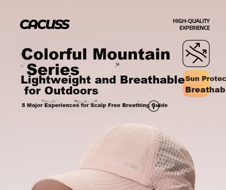 CACUSS Summer Breathable Mesh Baseball Cap for Women Outdoor Lightweight Sun Hat Fashionable Black 1