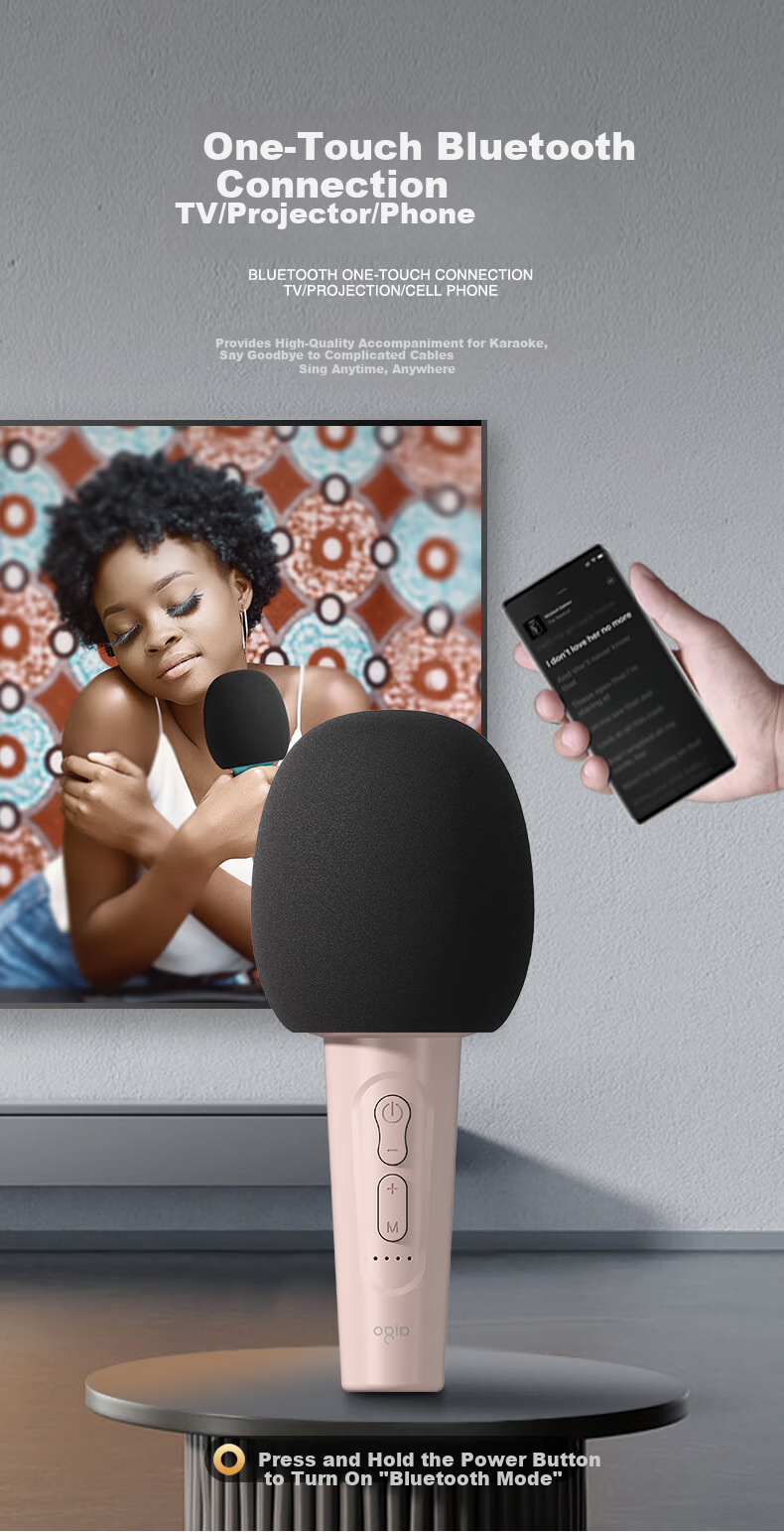Aigo K2 China Red Wireless Microphone Home KTV Voice Changer Karaoke Speaker TV Douyin Live Noise-Cancelling Bluetooth Singing Handheld Microphone All-in-One Entertainment System 9