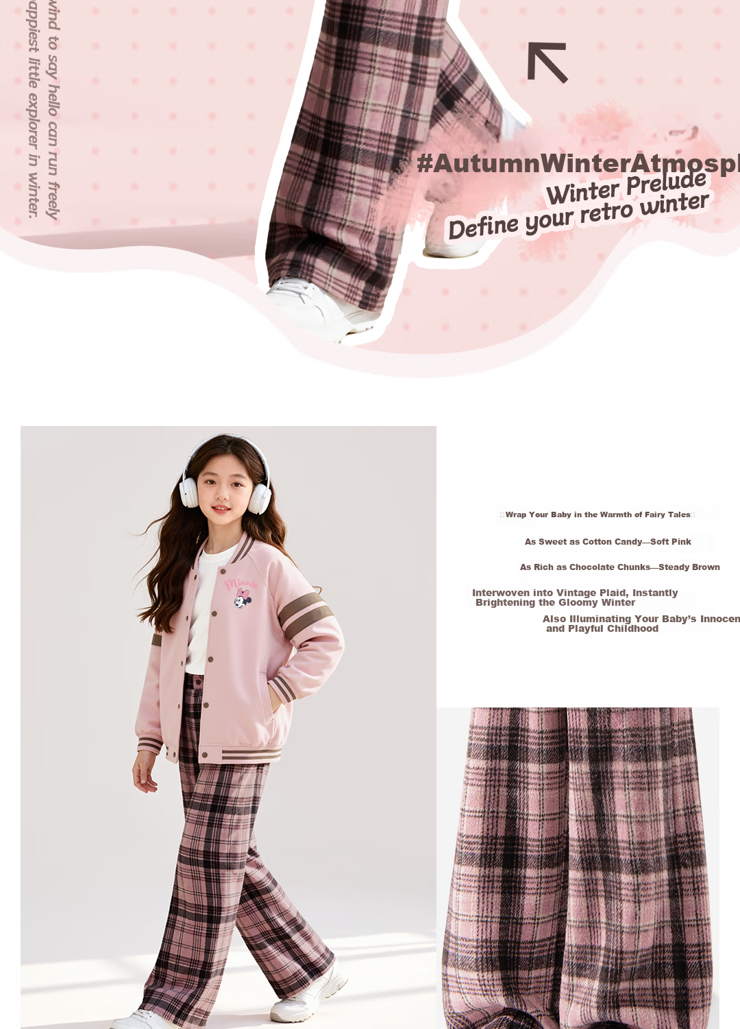 Disney Girls Cute Sweater Set 2025 Winter New Cartoon Skirt Children's Autumn Winter Dress 28