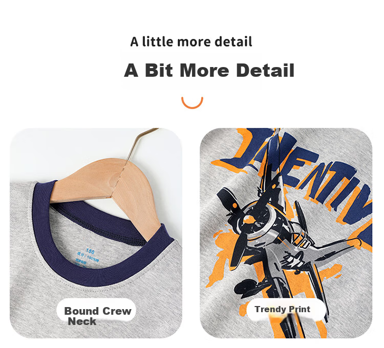 Bingxue Mian Cotton Kids Thermal Underwear Set Boys Pure Cotton Class A Autumn Clothes and Pants 7A Antibacterial Boys Mid to Big Kids Cotton Sweater 14