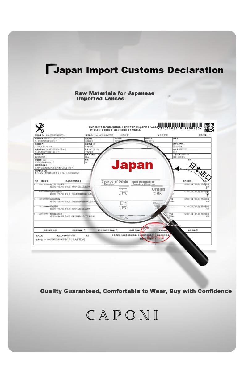 CAPONI Japanese Imported Pure Titanium Reading Glasses Men Genuine Ultra-Light Frameless Blue Light Blocking Premium Presbyopia Glasses Women 4