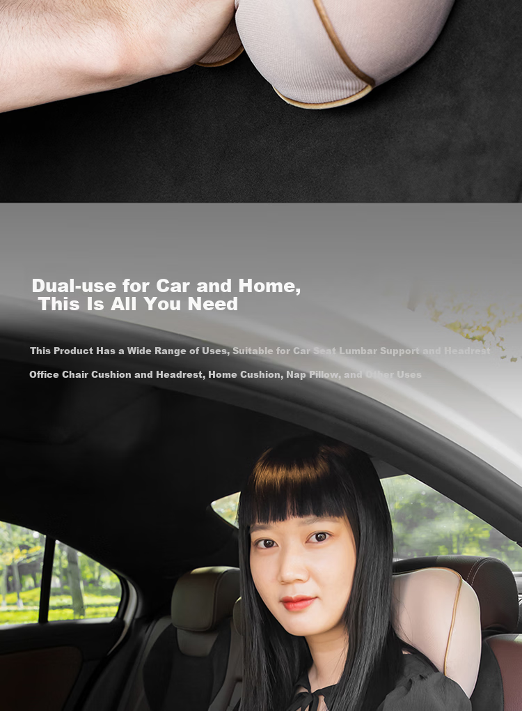 Deli Car Headrest Memory Foam Ergonomic Long-Sitting Nap Pillow Neck Support Adjustable Xiaomi Tesla Universal 10