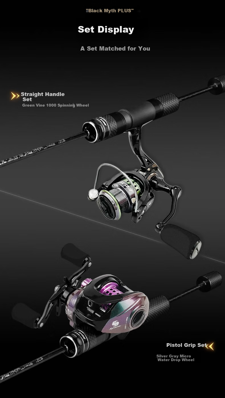 Anime Style Micro Fishing Rod Eject Lure UL Soft Action Whitebait Fishing Rod 1.8m Straight Handle Set 3