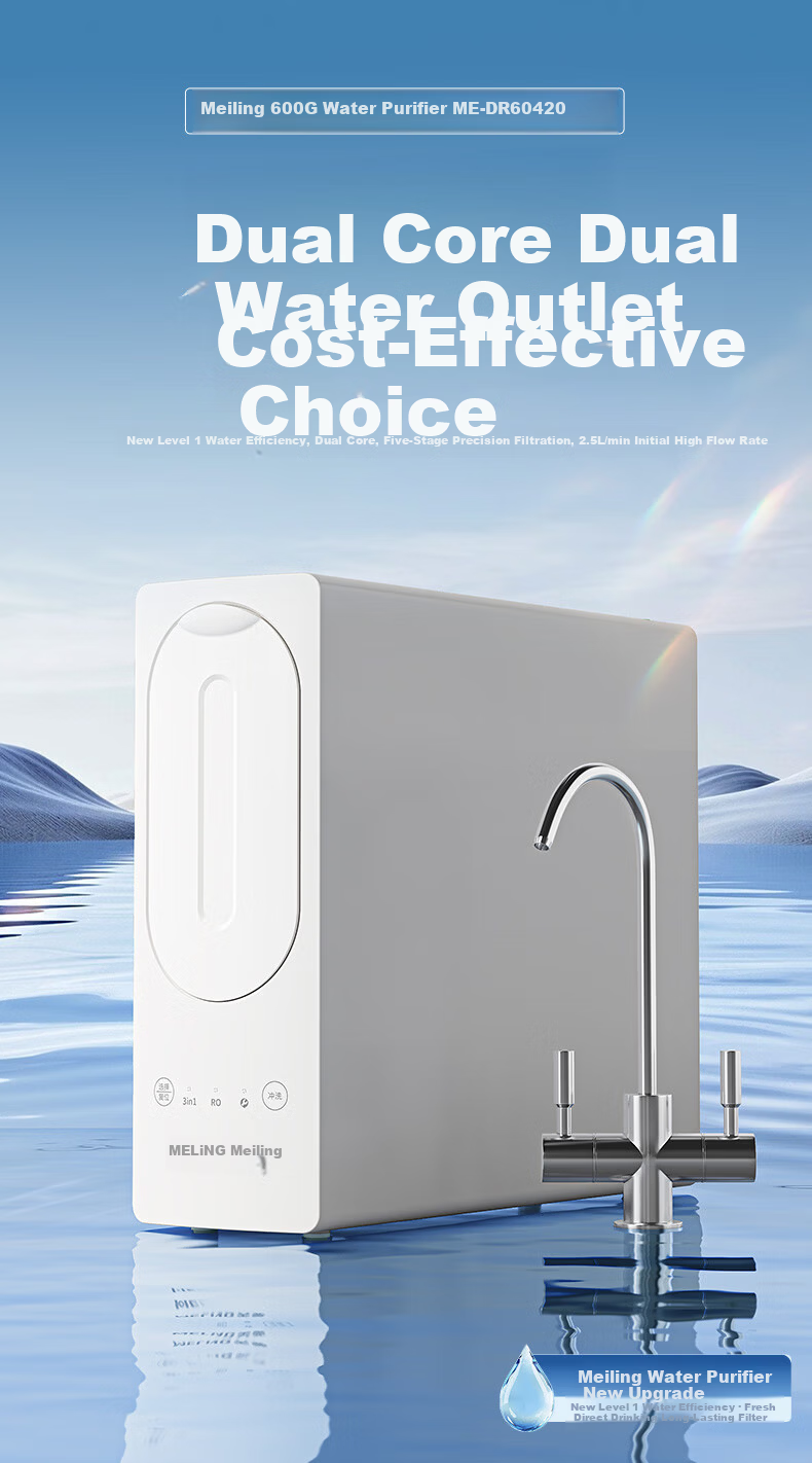 MeiLing 800G Household Water Purifier Dual Outlet Direct Drinking Water Machine Long-lasting RO Reverse Osmosis Under-sink Tap Water Filter Pure Water Machine ME-DR80420 1