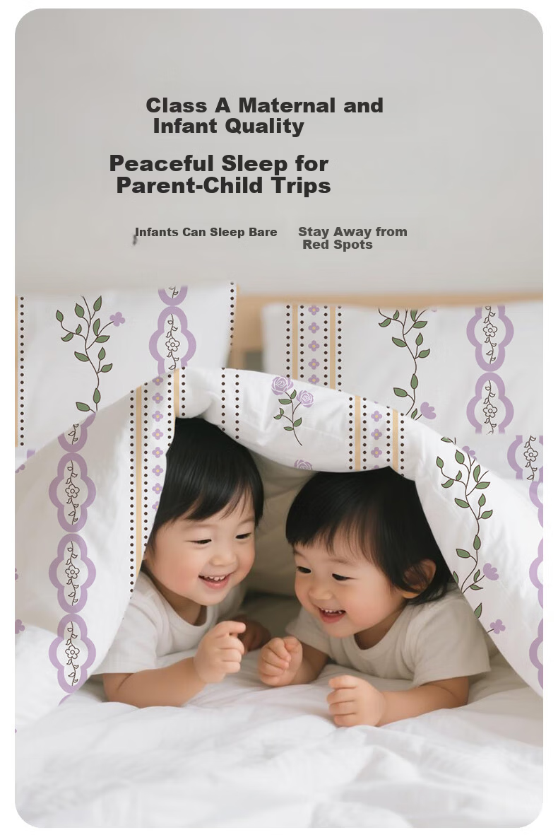 CHUYISHENG Train Sleeper Disposable Three-Piece Set: Bed Sheet, Duvet Cover, Pillowcase for Standard Single Bed Travel Bedding Four-Piece Set 2
