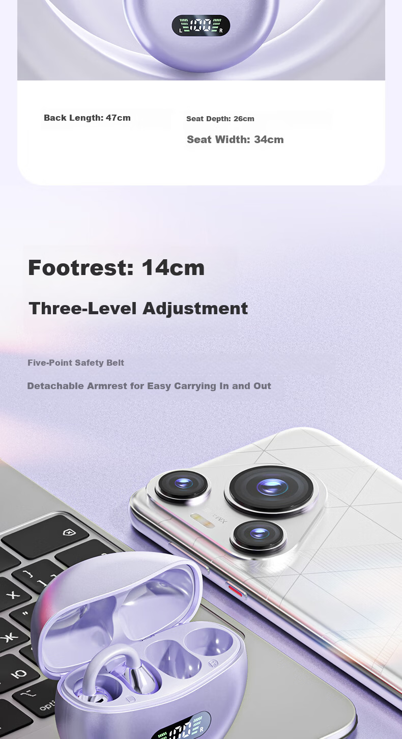 Chuangu 2025 New Panorama Sound Bone Conduction Concept True Wireless Bluetooth Ear Clip Comfortable Non-In-Ear Sports High-Quality Sound 11