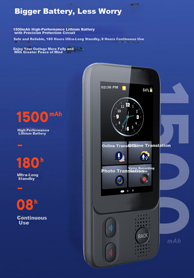 Shushan Offline Translator Voice Translation Device Multilingual Simultaneous Interpretation Translation Pen Real-time Sync Camera Recorder S09 7