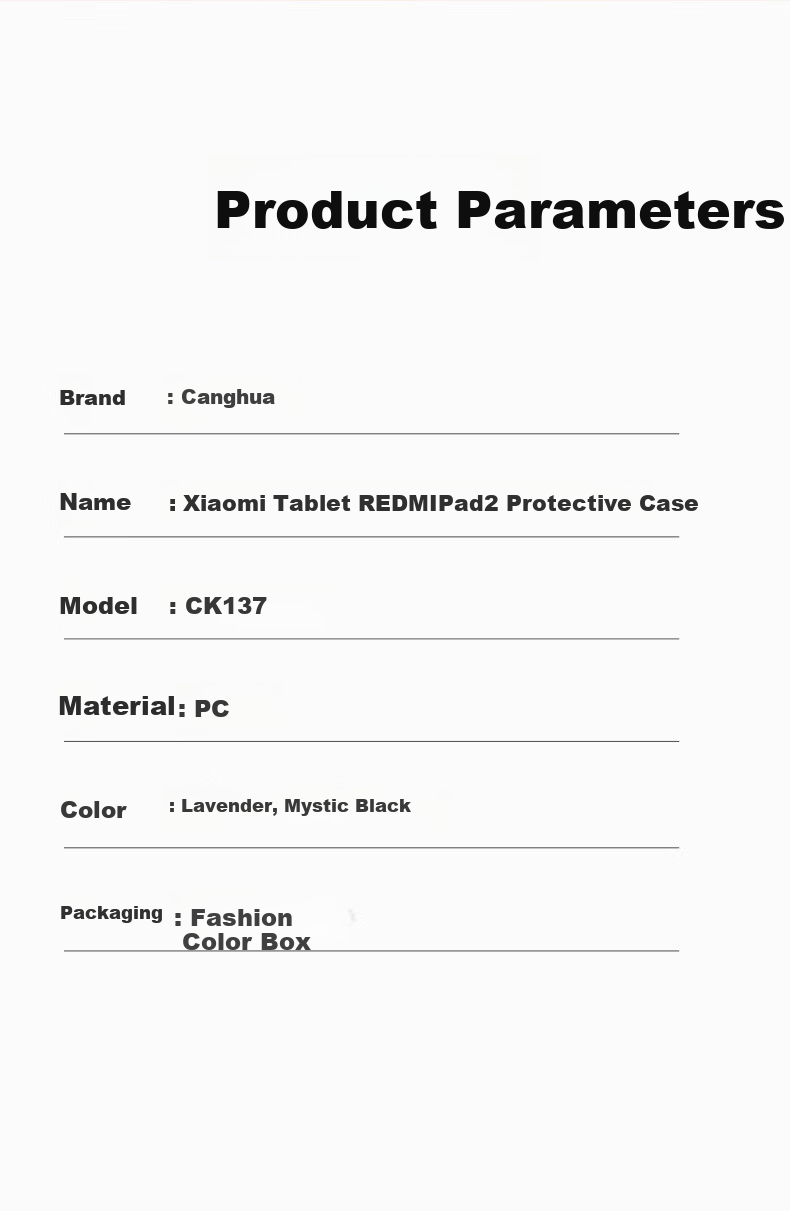 CangHua Protective Case for Redmi Pad2 11-inch 2025 Xiaomi Tablet REDMI Pad2 Full-Cover Shockproof Leather Stand Case 2