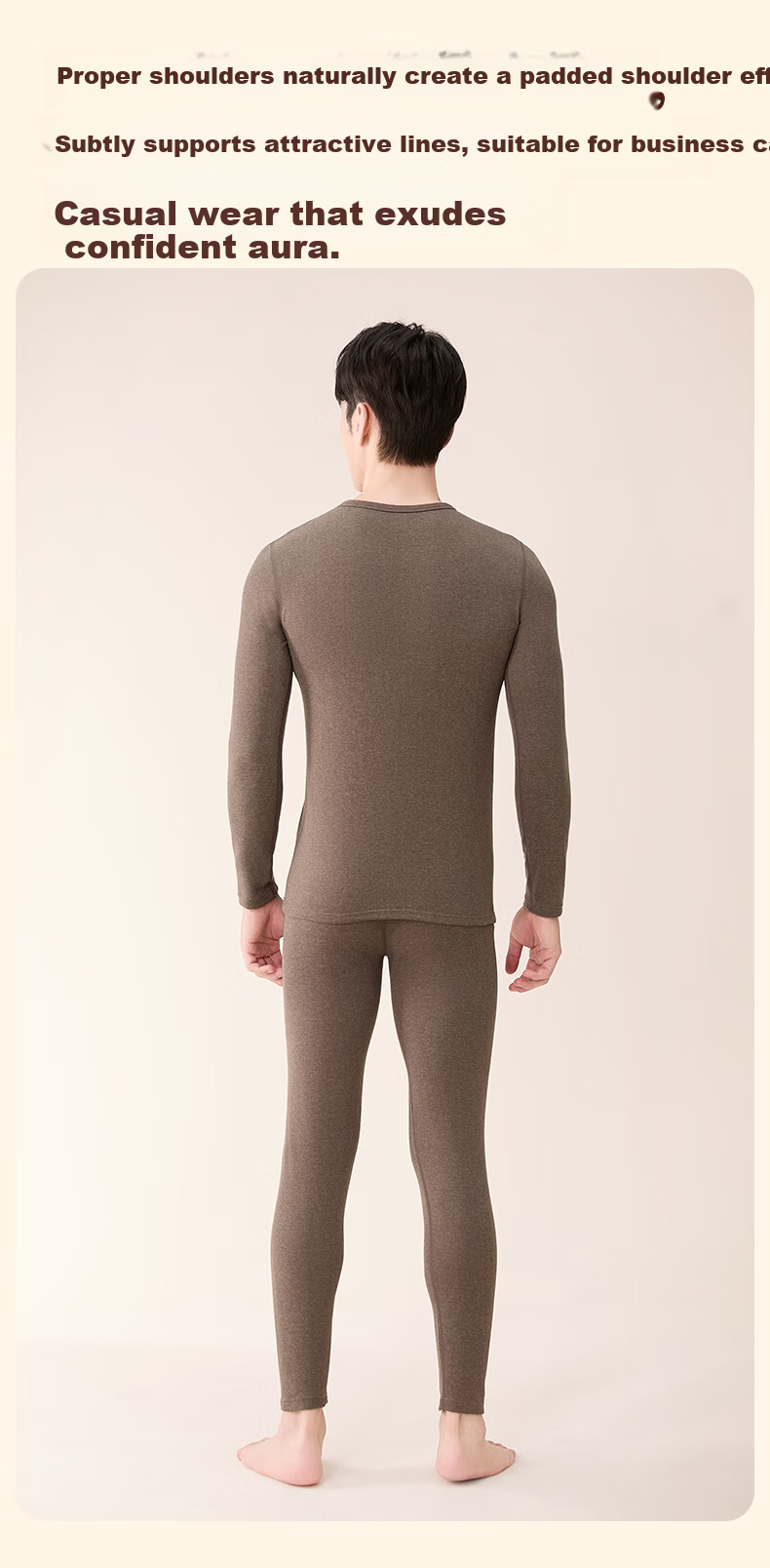 Fenteng Women's Thermal Underwear Set with Wool and Silk, 2025 New Long Sleeve Base Layer for Couples 22