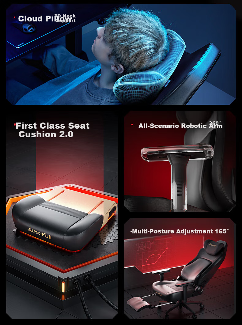 AutoFull [Recommended by NiKo] M6 Ventilated Gaming Chair, Ergonomic Chair, Computer Chair, Office Chair, Gaming Chair 2
