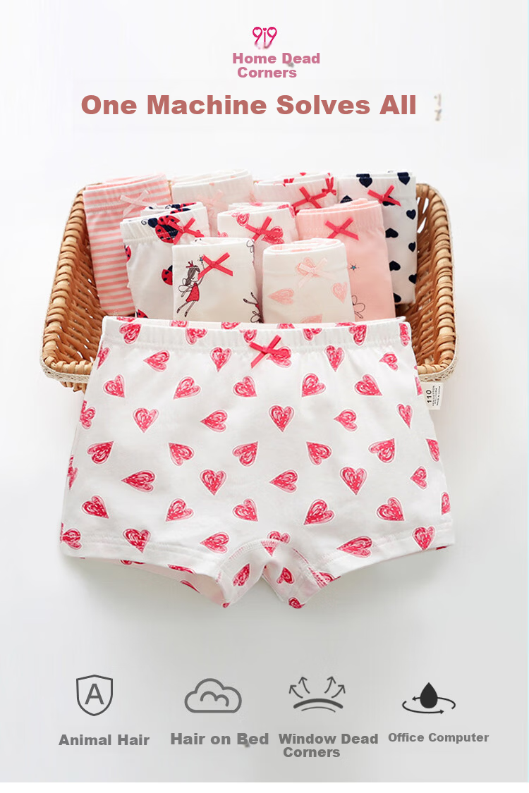 9i9 Kids Girls A-Class Combed Cotton Boxer Shorts Comfortable Breathable Heart Pattern Size 130 1