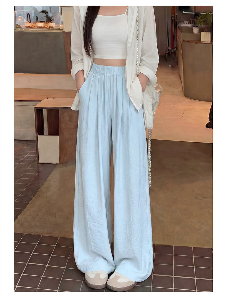 Langsha Naifu Women's Summer 2026 New High-Waist Draped Loose Thin Casual Wide-Leg Yamamoto Pants 17