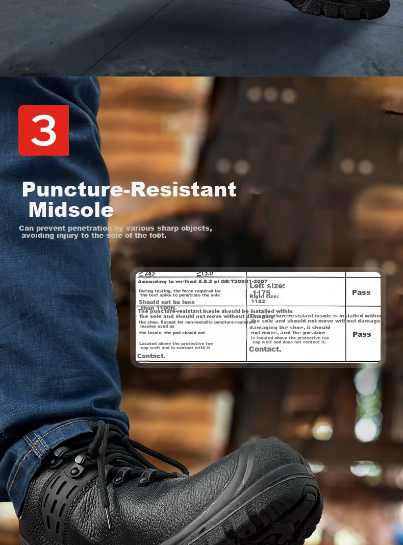 Huixiang JD Industrial Private Label Labor Protection Shoes Low-Cut Leather Multifunctional Safety Shoes ESD Anti-Static Anti-Smash Anti-Puncture 130201 Size 45 EU CE Certified 8