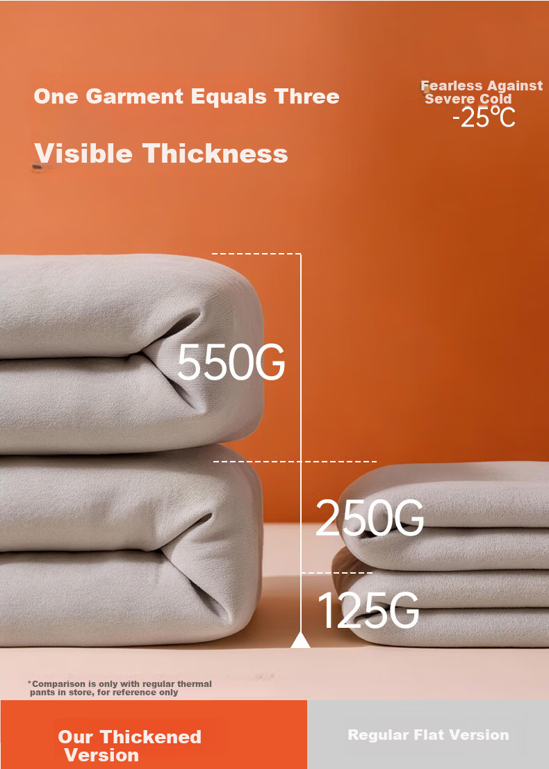 Modal 100% Wool Filled Thermal Pants Men's Winter Cold-Resistant Cotton Pants Waist Support Fleece Lined Thickened Trousers 7