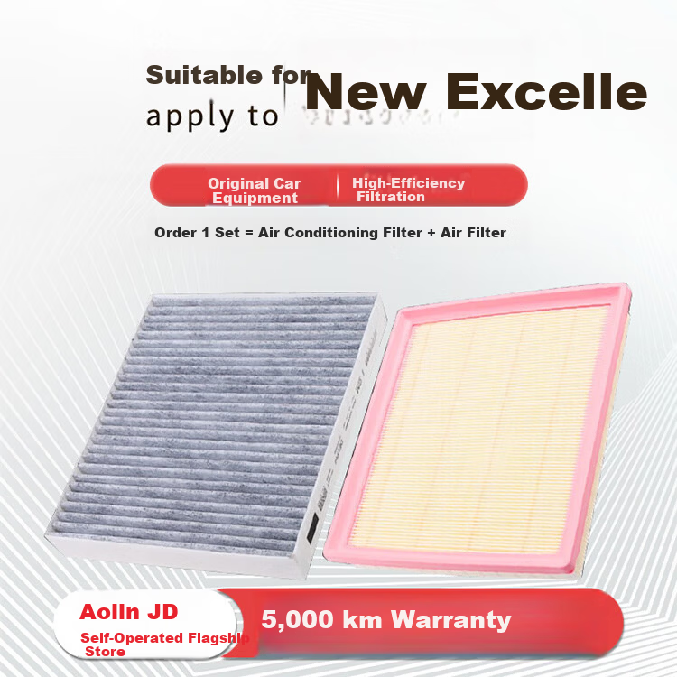 Aolin Air Conditioning Filter + Air Filter Cleaner Set for 2010-2014 Buick Excelle GT/Excelle XT (1.6L/1.8L) 1