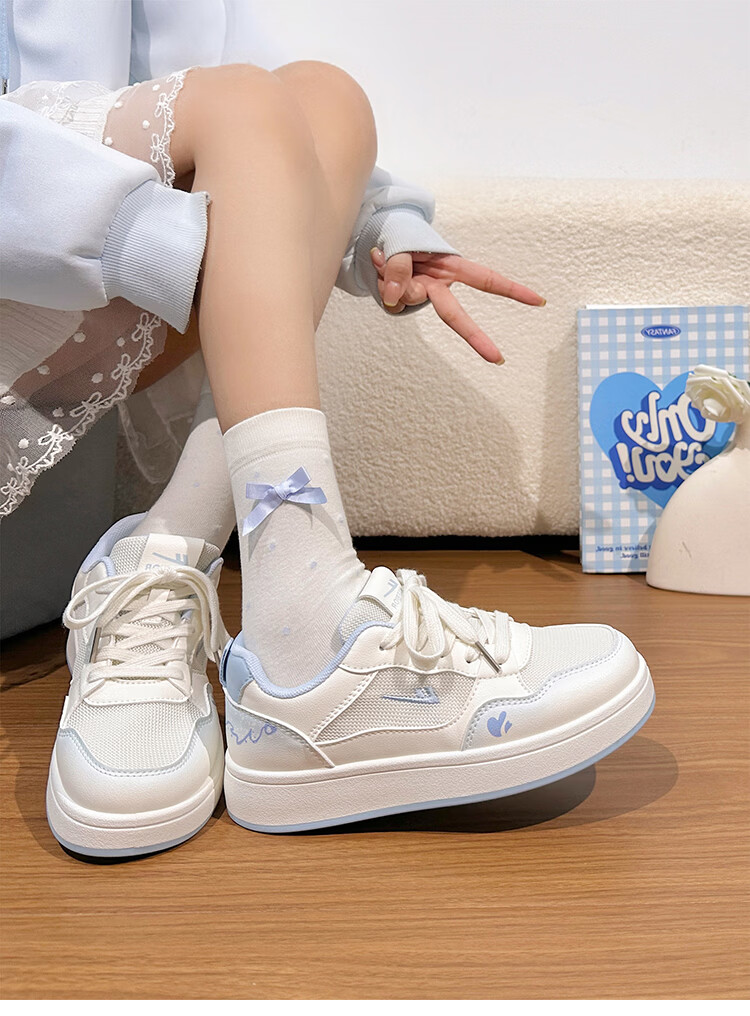 Warrior High-Value Mesh Breathable White Sneakers for Women 2026 New Spring Summer Soft Sole Casual Shoes Student Thick Sole Sneakers for Women 7
