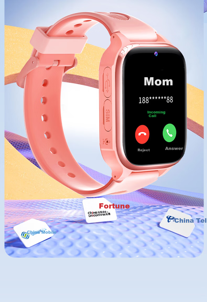 BEXEI Kids Smartwatch for Huawei and Apple Phones, Remote Positioning, Full Network, Waterproof, SIM Card, Genius Phone Watch for Elementary to High School Boys and Girls 7