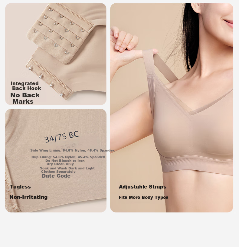 GRACEWELL Invisible Seamless Bra Foundation Liquid Large Size Anti-Sagging Nude Skin 80D [36/80DE] 8