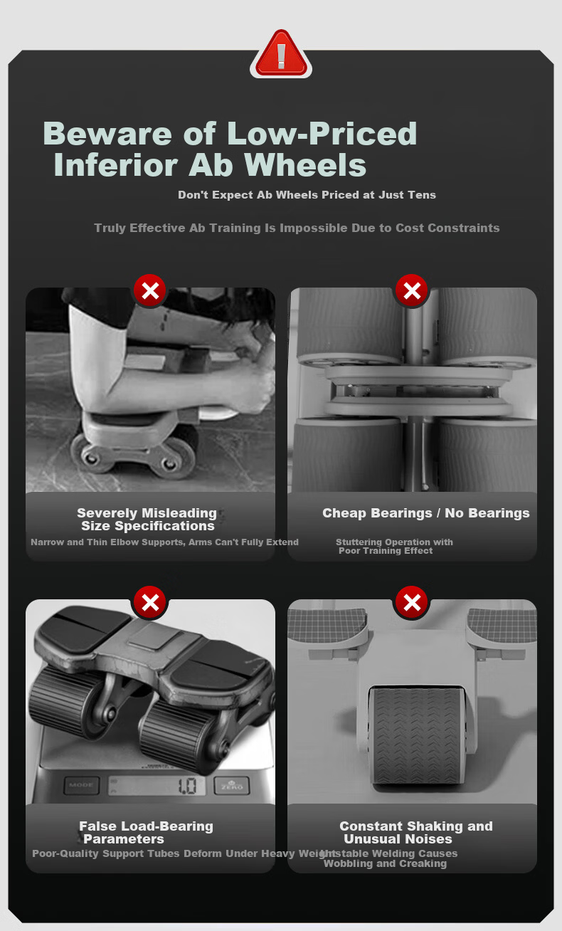 LI-NING Four-Wheel Smart Ab Roller with Automatic Counting and Rebound Professional Abdominal Muscle Trainer Home Fitness Equipment for Belly Fat Reduction 1