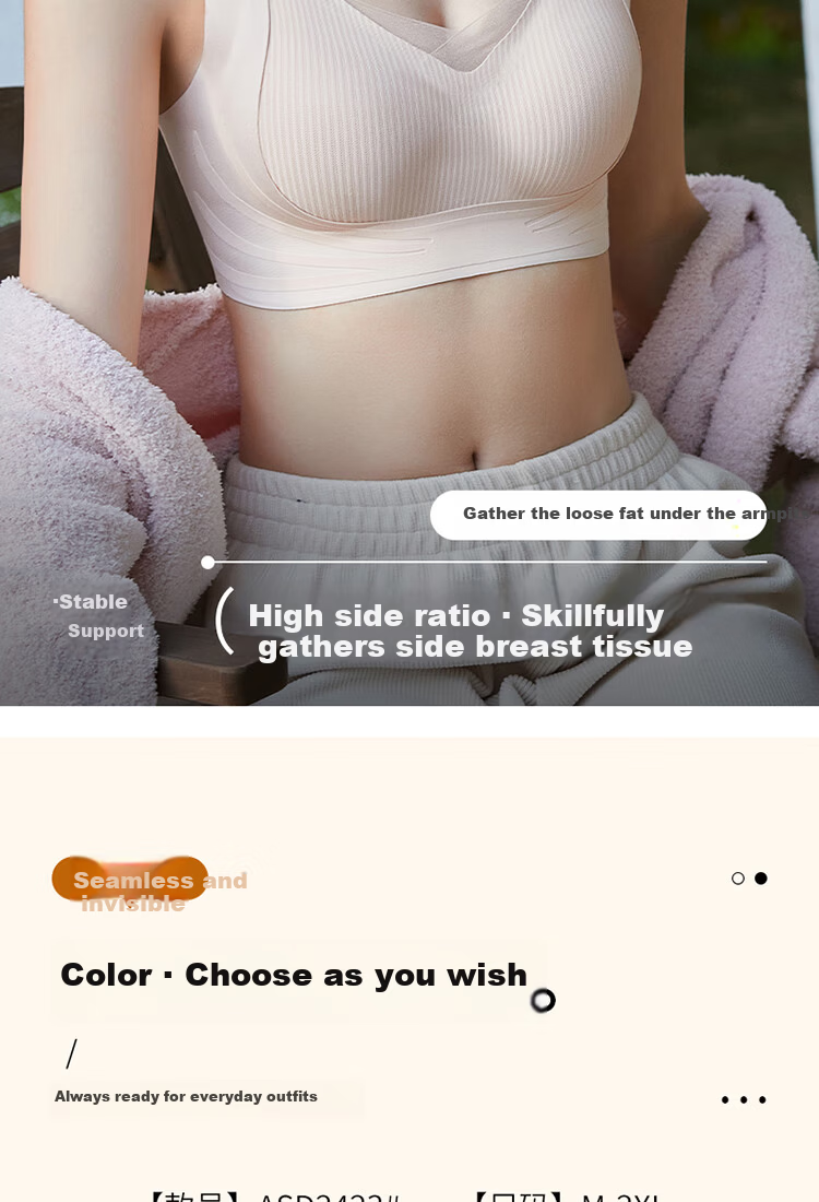 Urban Beauty Women's Lace Wireless Bra Large Cup Minimizing Shaping Bra Spring Summer New 16