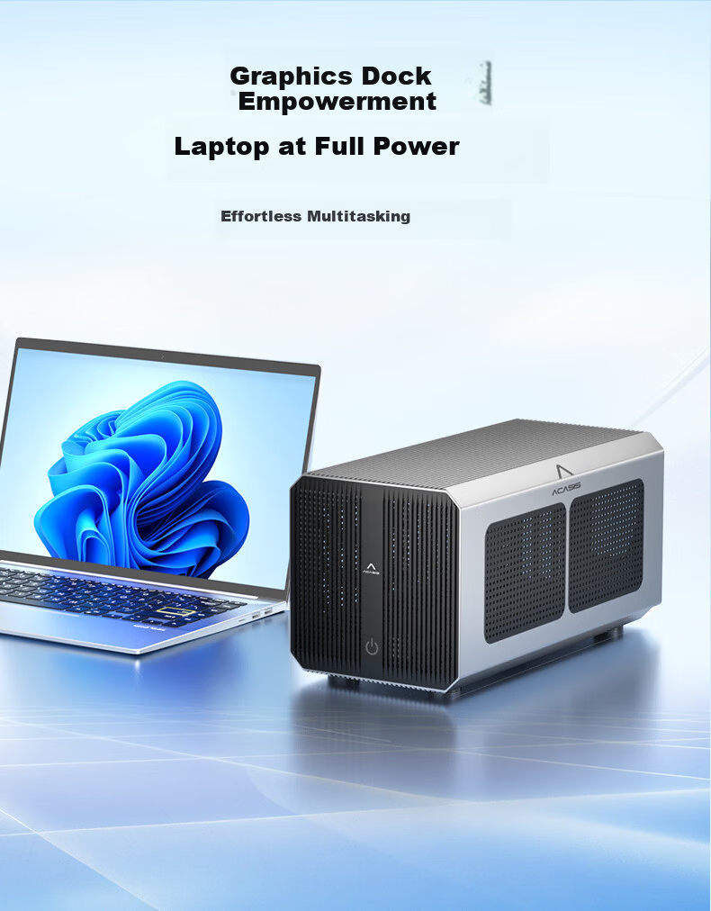 Acasis Business Alloy Chassis Graphics Card Expansion Dock, Laptop Mini PC Thunderbolt USB4 External Expansion Dock, External Independent Graphics Card Dock G4Max 5