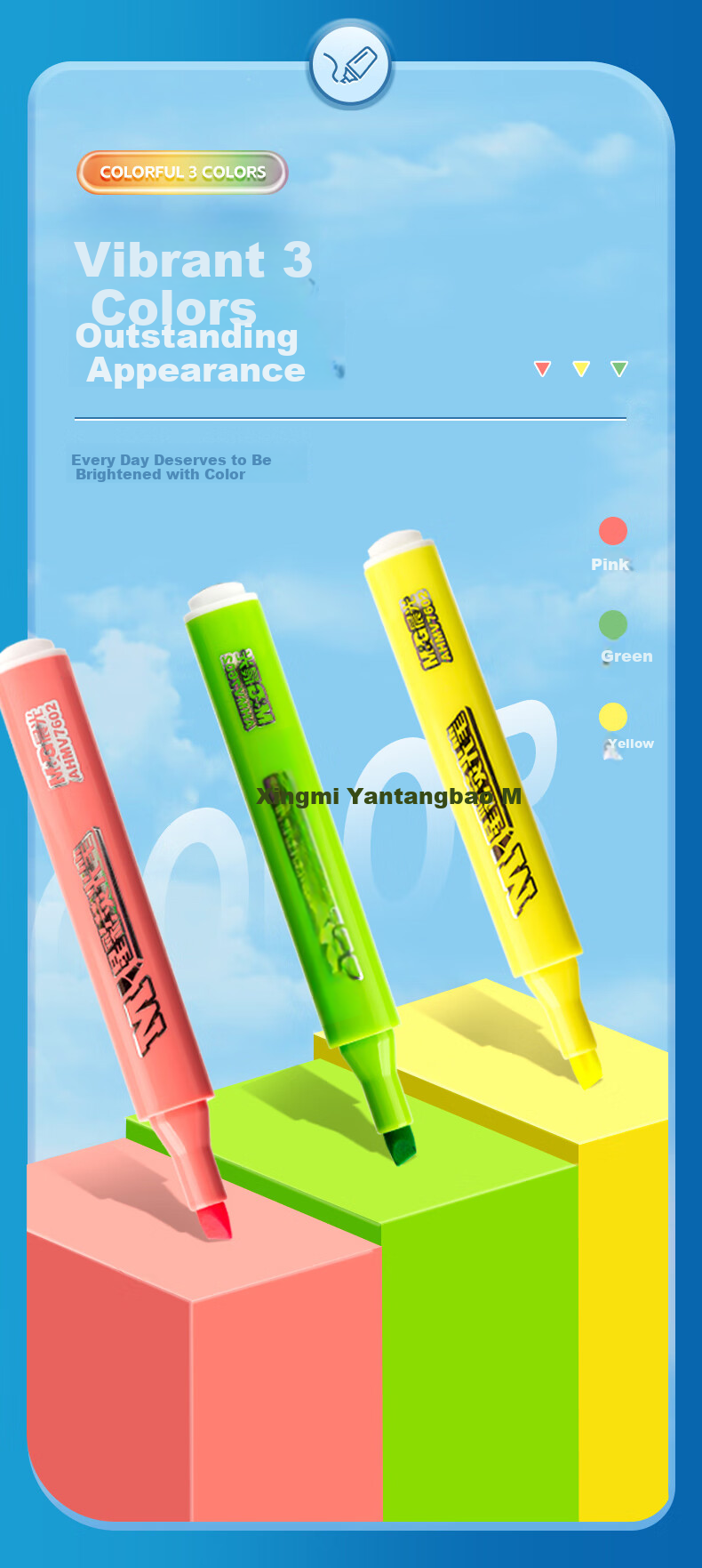 M&G Stationery Single-Head Highlighter, Cute Marker Pen, Student Back-To Eye-Catching Highlighting Pen, Portable Journal Drawing Pen, Miffy 6 Colors/bag FHM22501 3