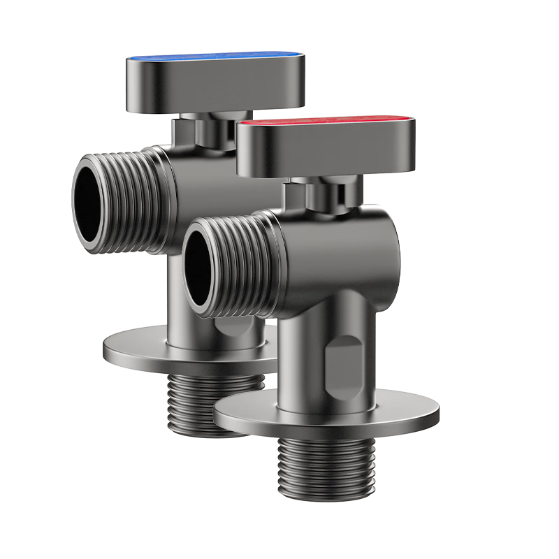 LTJ Ball Valve Angle Valve Gas Water Heater, Fully Open Brass High Flow Wall-Mounted Boiler Angle Valve