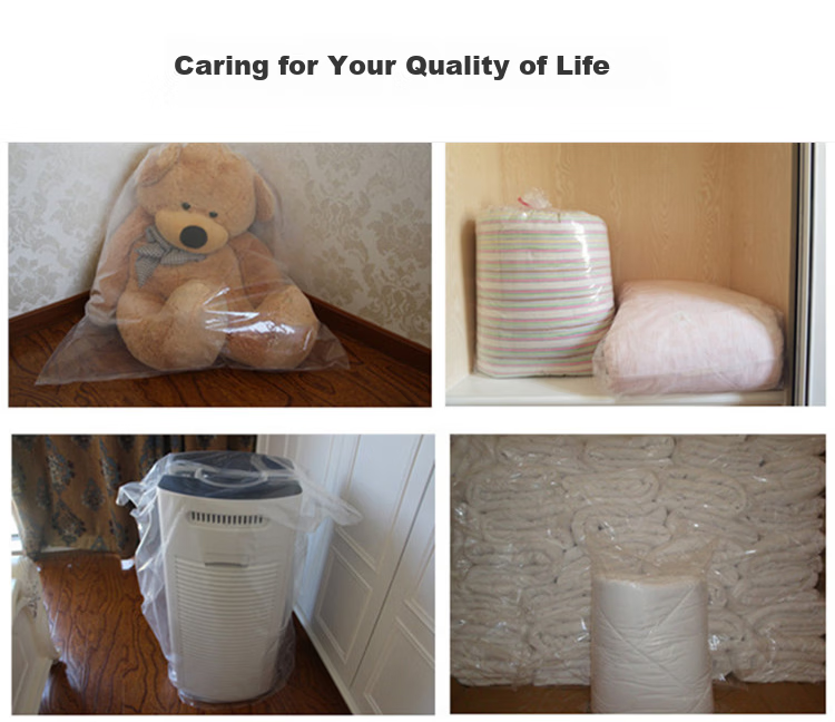 Jinghui Sichuang Extra Large Transparent Cotton Quilt Storage Bags Dustproof Moving Packing Bags White 75*90cm 10 Pieces 7