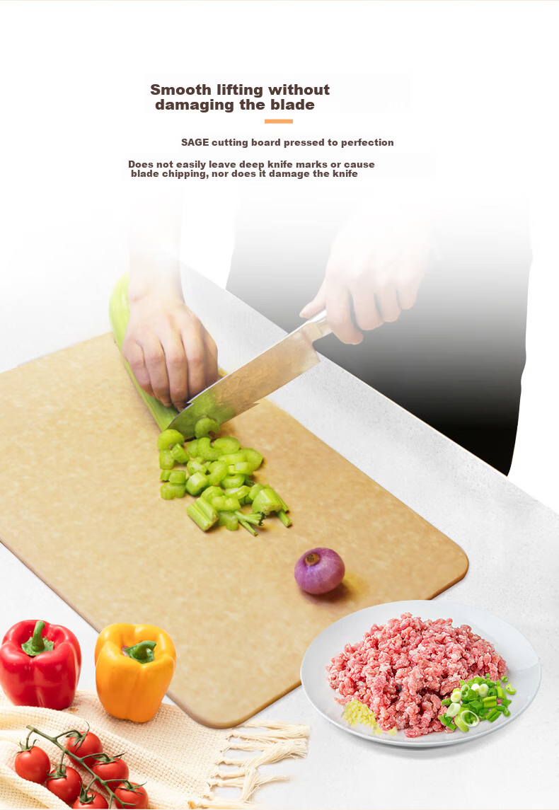 SAGE Antibacterial Cutting Board Baby Food Prep Small Chopping Board High Temperature Resistant Double-Sided 15x26.5x0.6cm Imported from USA 6