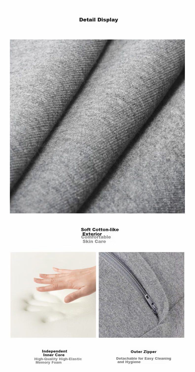 MUJI Workshop MUJI Fabric Lumbar Support Office Chair Cushion Car Lumbar Pillow Office Backrest Cushion Waist Pillow 7