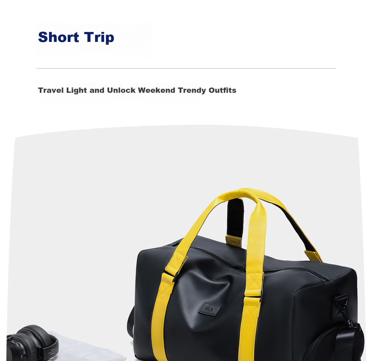 Hailan Home Travel Bag Hand Carry Luggage Bag Men and Women Sports Fitness Bag Short-distance Business Trip Luggage Bag Large Capacity Travel Bag 3