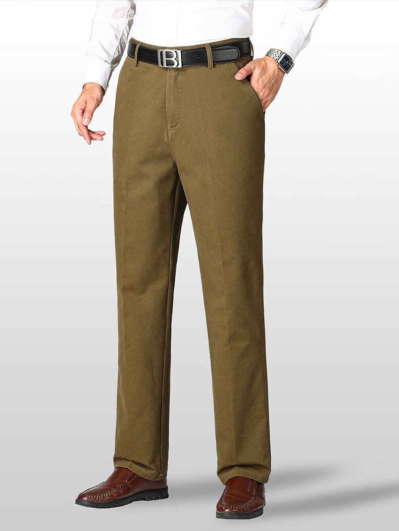 FIRS [Long-Staple Cotton] Men's Dress Pants, Spring And Autumn New Style, Business Casual Straight-Leg Trousers, Dad's Work Pants 14