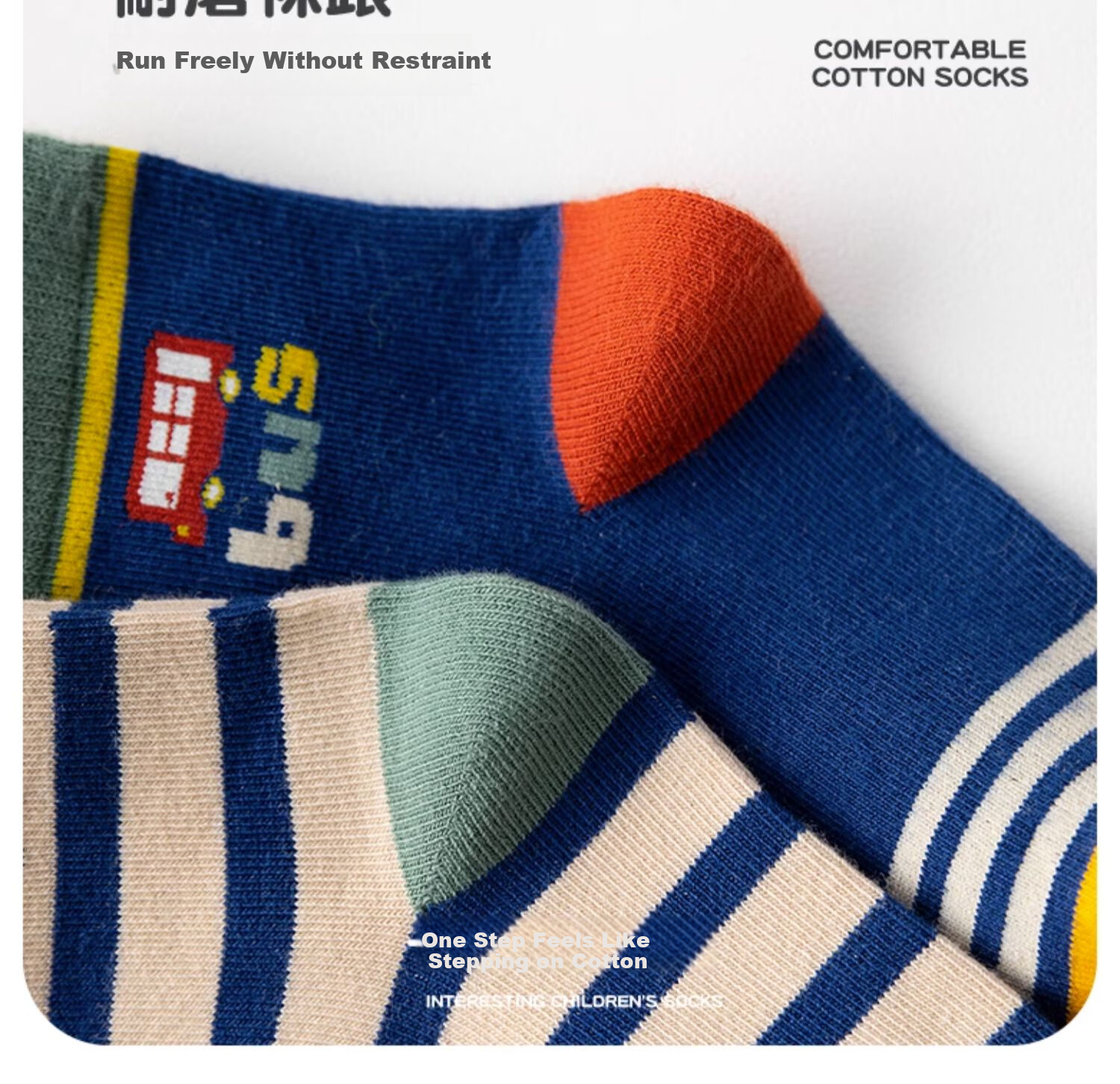 Mianqixiong Kids Socks Boys Spring Autumn Cotton Mid-Calf Socks Boys Cotton Socks Upgraded Combed Soft Cotton K3-5 Pairs 1-3 Years 20