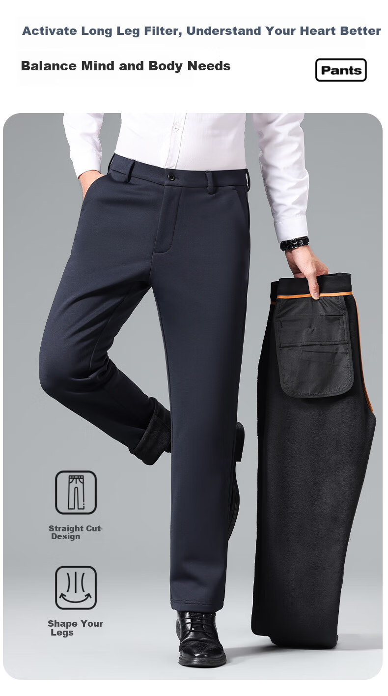 Pierre Cardin Breathable Wrinkle-Resistant Men's Summer Business Formal Straight Casual Trousers Dark Gray 33 7