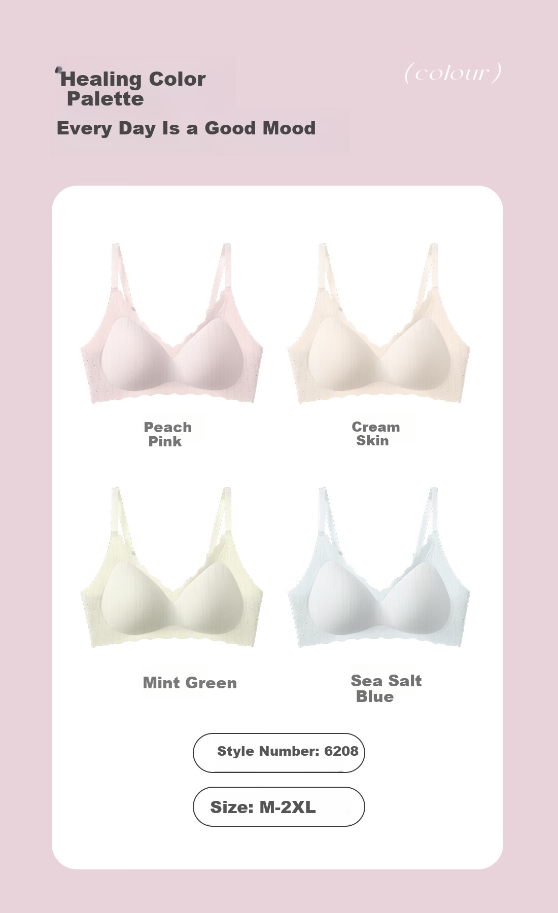 Ordifen Grade 7 Antibacterial Underwear Black Technology W-Shaped Soft Support Push-Up Side Breast Gathering Skin-Friendly Breathable Lace Sweet Bra 23