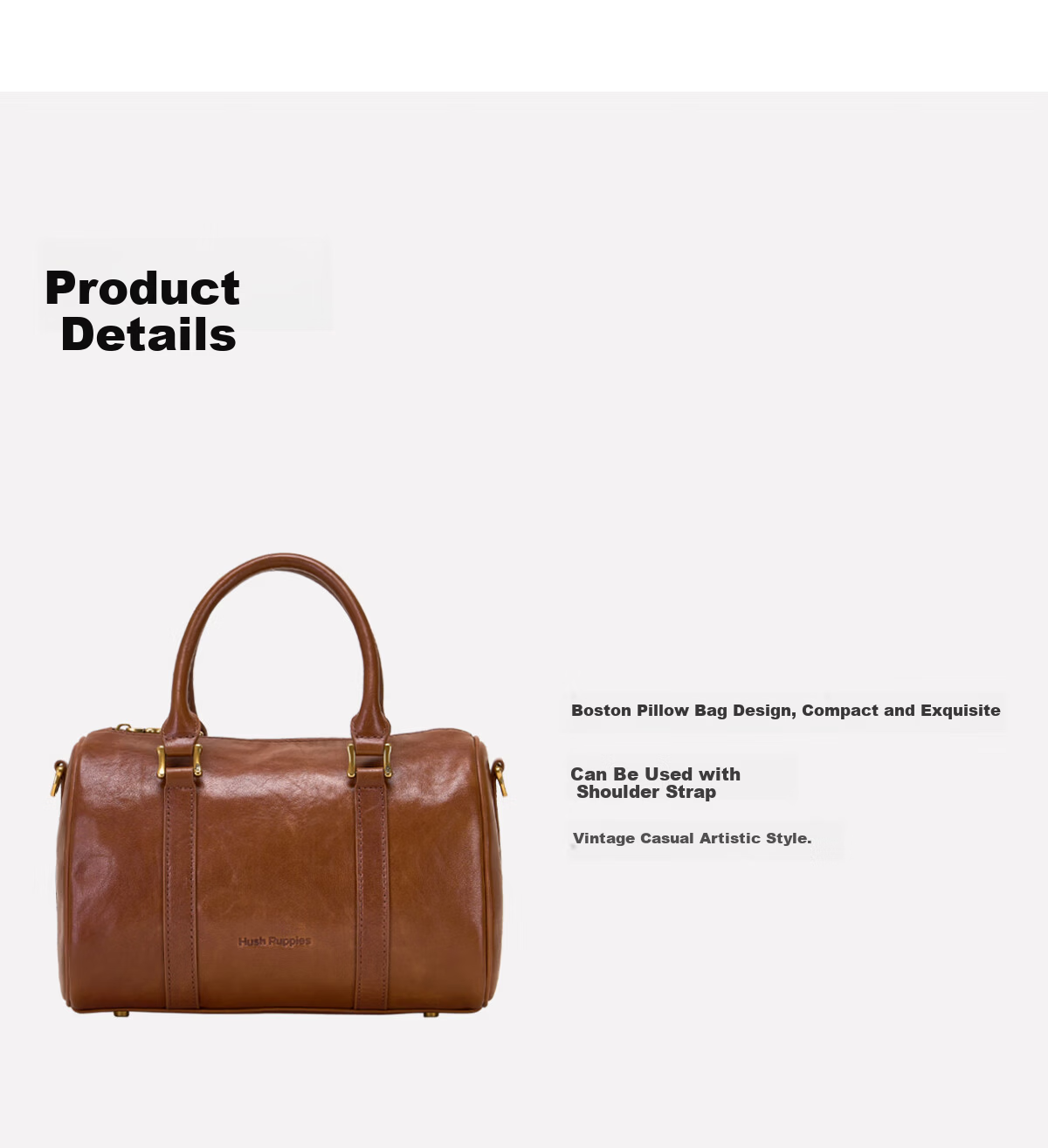 Hush Puppies Women's Bucket Bag Vegetable Tanned Top Layer Cowhide Handbag Birthday Gift for Girlfriend and Wife 10