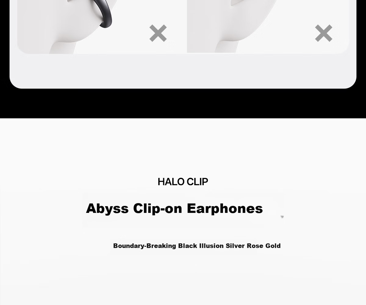 Edifier Halo Clip Clip-On Trendy Bluetooth Earphones Cyber Abyss Lighting Bluetooth 6.1 35H Long Battery Life Compatible with Apple Huawei Xiaomi Phantom Silver 50
