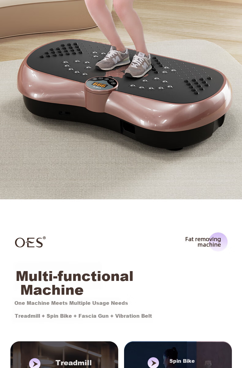 OES Fat Shaking Machine Full Body Vibration Rhythm Slimming Lazy Fitness Equipment for Abdomen and Belly 2