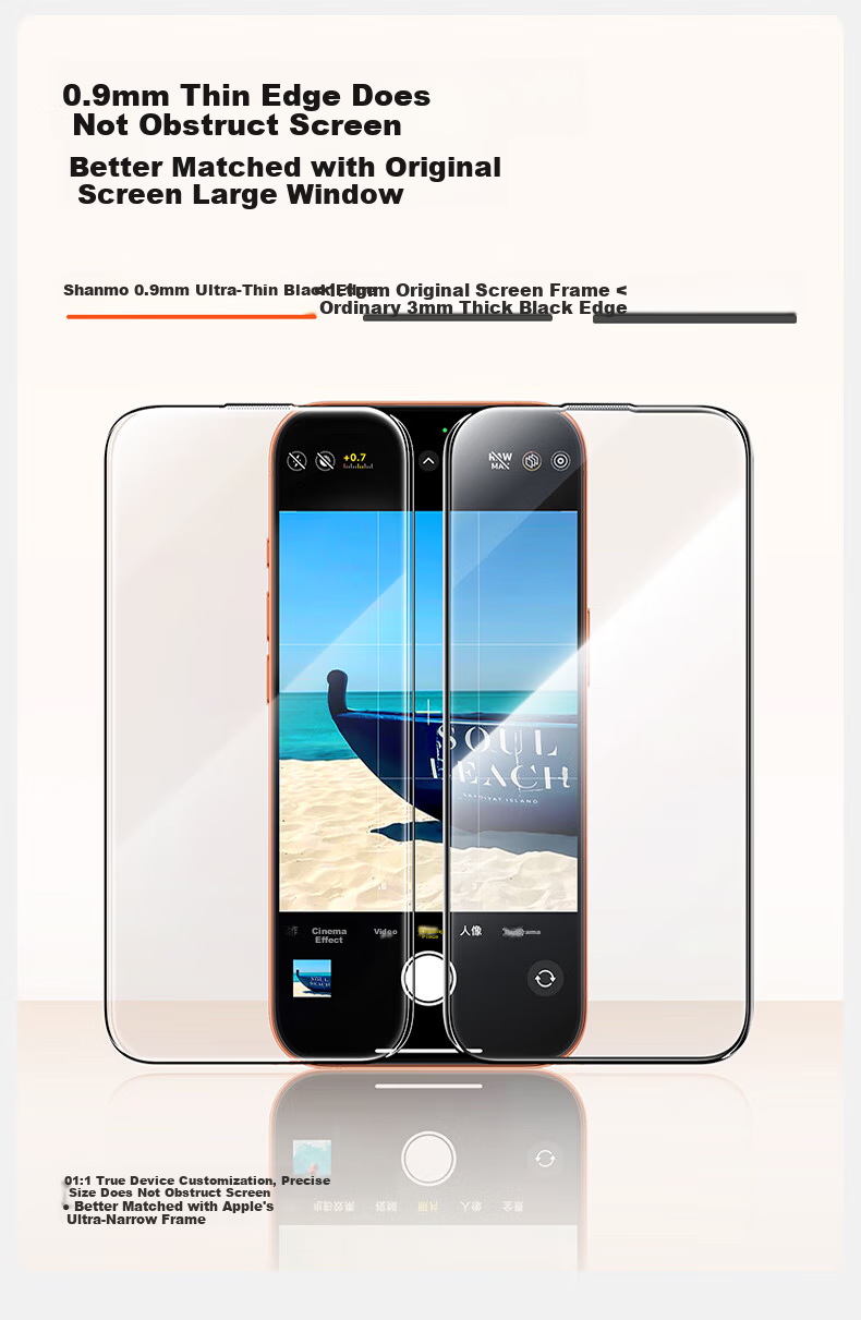 Shanmo Tempered Glass Screen Protector for IPhone 17 Pro Max, Full Coverage Frosted Film with Integrated Dust-Proof Mesh And Dust-Free Chamber, Phone Protective Film 12