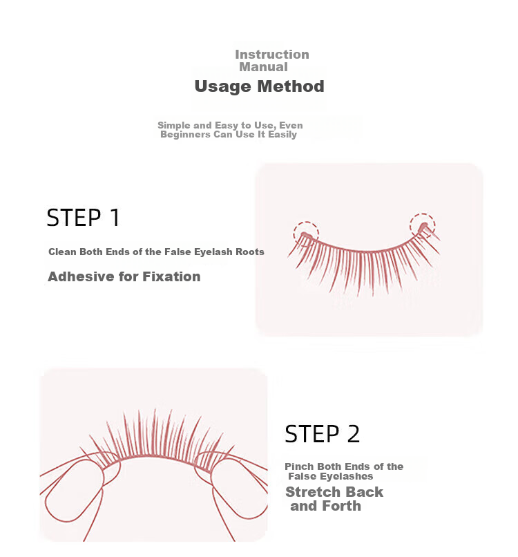 Mengjie Shangpin Cat Paw False Eyelashes Natural Realistic Glue-Free Eyelashes for Women 56