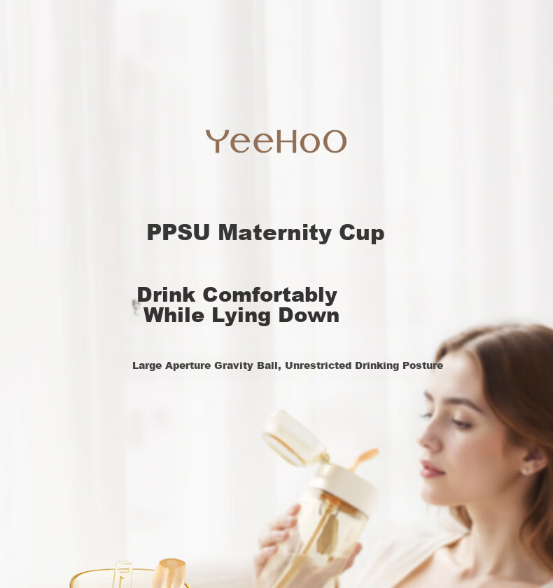 YEEHOO PPSU Maternity Cup Children's Water Cup Baby Training Cup Infant Drinking Cup Maternity Straw Cup 1